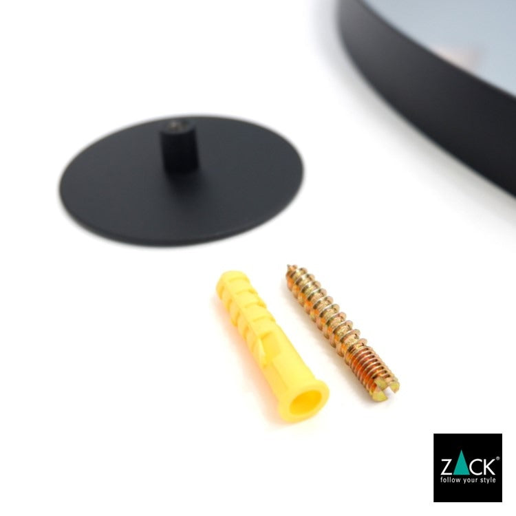 ZACK 50640 MORMA ドイツZACK社製モダンデザインのウォールミラー(ラウンドタイプ)マットブラック 壁付けタイプ DIY [お取寄せ] H2-191