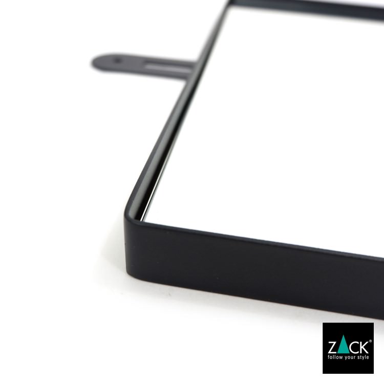 ZACK 50641 MORMA ドイツZACK社製モダンデザインのウォールミラー(スクエアタイプ) マットブラック 壁付けタイプ DIY [在庫有り] H2-49