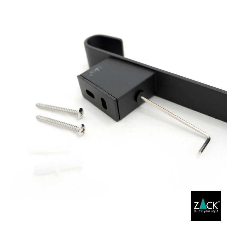 ZACK 50648 AKES ドイツZACK社製モダンデザインのコートフック マットブラック 壁付けタイプ DIY [在庫有り]