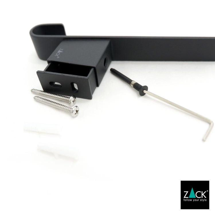 ZACK 50648 AKES ドイツZACK社製モダンデザインのコートフック マットブラック 壁付けタイプ DIY [在庫有り]
