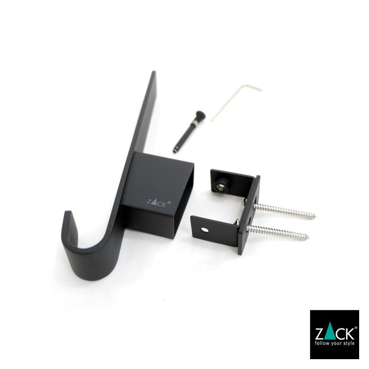 ZACK 50648 AKES ドイツZACK社製モダンデザインのコートフック マットブラック 壁付けタイプ DIY [在庫有り]