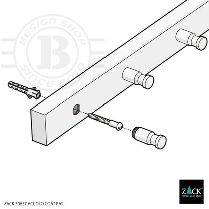 ZACK 50657 ACCOLO ドイツZACK社製モダンデザインのコートラック 壁付けタイプ DIY HL [在庫有り]