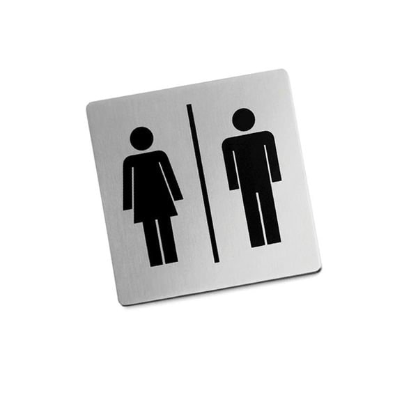 ZACK 50712 INDICI ドイツZACK社製モダンデザインのピクトグラム(男女兼用トイレ表示板) HL [在庫有り]
