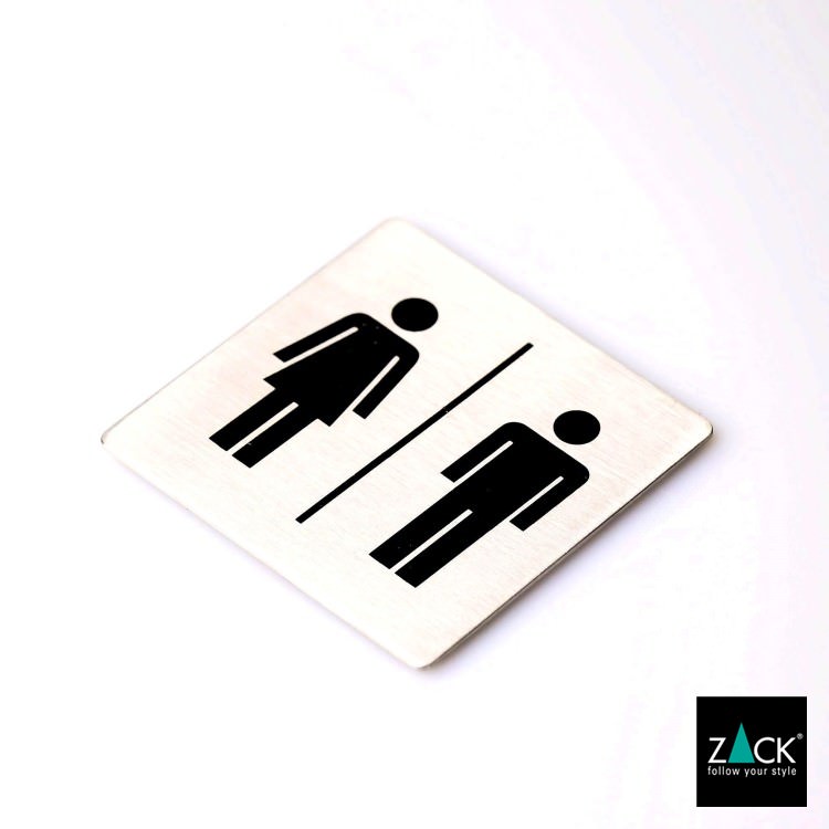 ZACK 50712 INDICI ドイツZACK社製モダンデザインのピクトグラム(男女兼用トイレ表示板) HL [在庫有り]