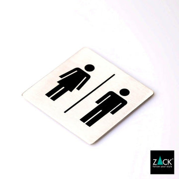 ZACK 50712 INDICI ドイツZACK社製モダンデザインのピクトグラム(男女兼用トイレ表示板) HL [在庫有り]