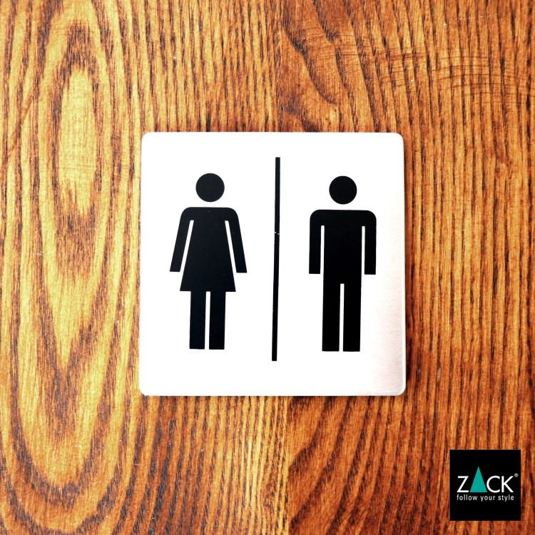 ZACK 50712 INDICI ドイツZACK社製モダンデザインのピクトグラム(男女兼用トイレ表示板) HL [在庫有り]