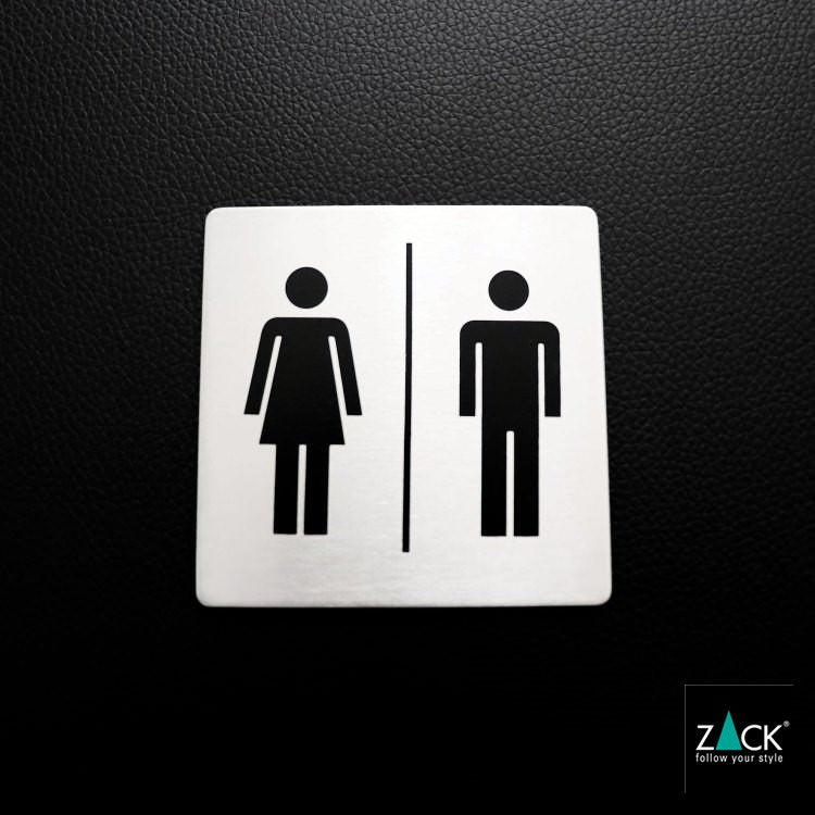 ZACK 50712 INDICI ドイツZACK社製モダンデザインのピクトグラム(男女兼用トイレ表示板) HL [在庫有り]