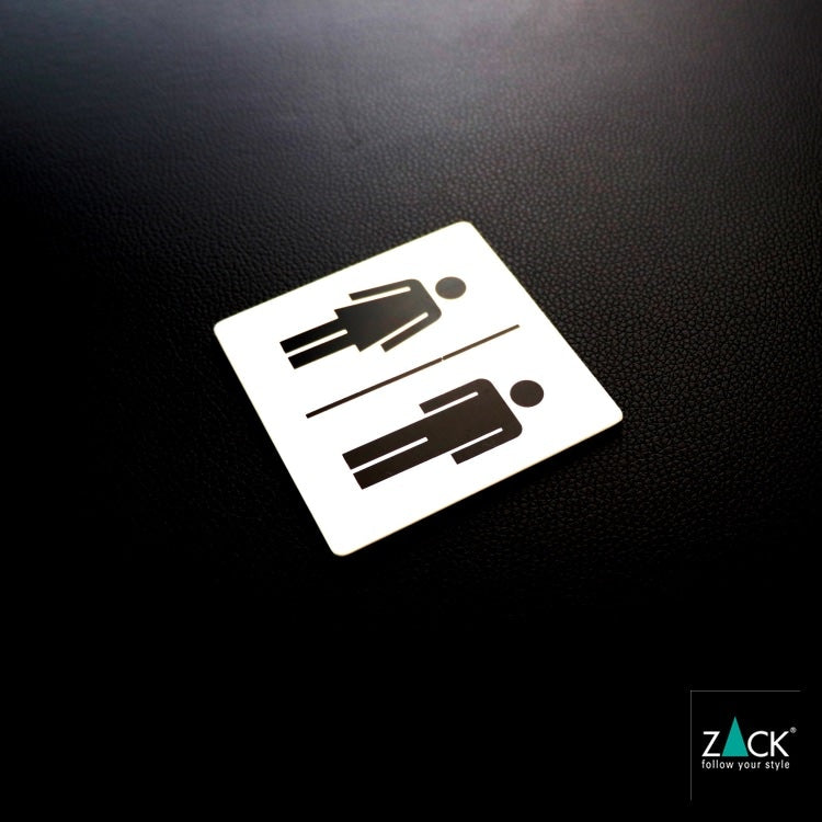 ZACK 50712 INDICI ドイツZACK社製モダンデザインのピクトグラム(男女兼用トイレ表示板) HL [在庫有り]