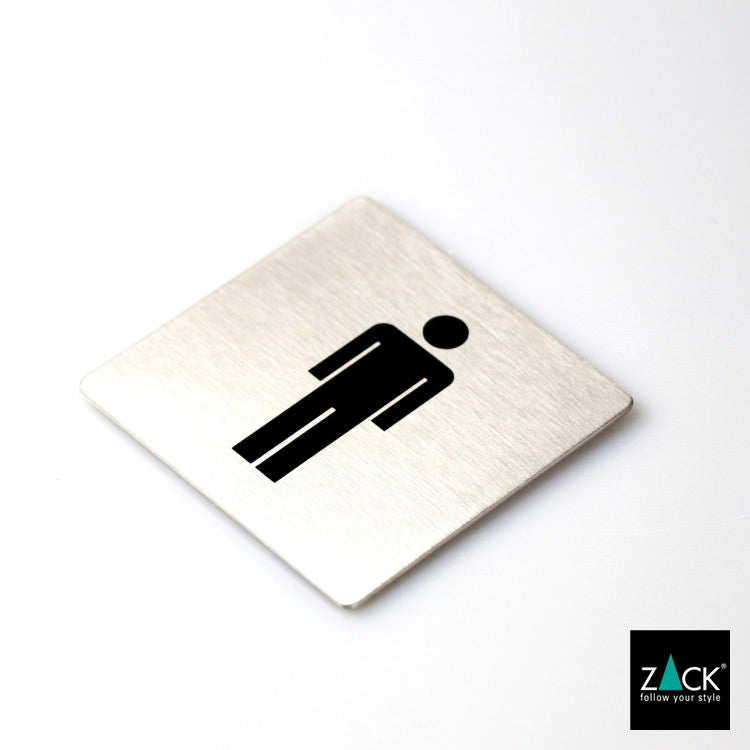 ZACK 50713 INDICI ドイツZACK社製モダンデザインのピクトグラム(男性用トイレ表示板) HL [在庫有り]