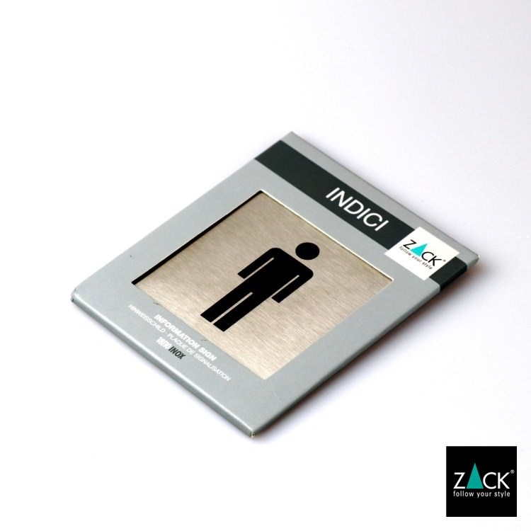 ZACK 50713 INDICI ドイツZACK社製モダンデザインのピクトグラム(男性用トイレ表示板) HL [在庫有り]