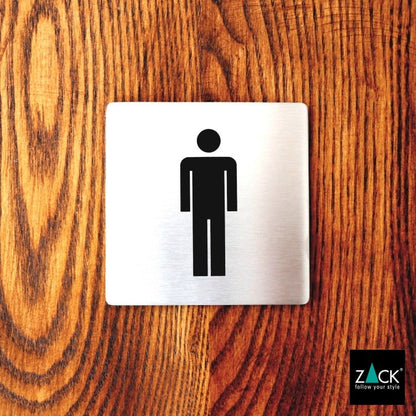 ZACK 50713 INDICI ドイツZACK社製モダンデザインのピクトグラム(男性用トイレ表示板) HL [在庫有り]