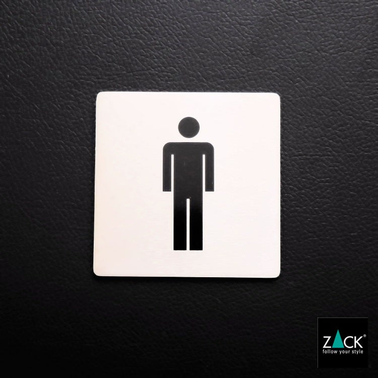 ZACK 50713 INDICI ドイツZACK社製モダンデザインのピクトグラム(男性用トイレ表示板) HL [在庫有り]