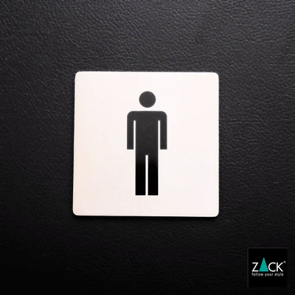 ZACK 50713 INDICI ドイツZACK社製モダンデザインのピクトグラム(男性用トイレ表示板) HL [在庫有り]