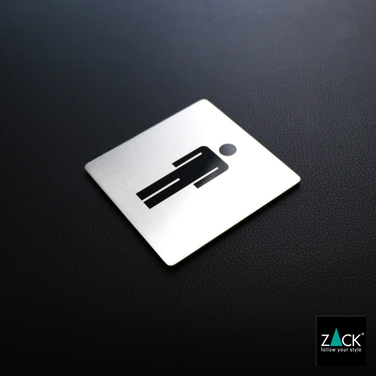 ZACK 50713 INDICI ドイツZACK社製モダンデザインのピクトグラム(男性用トイレ表示板) HL [在庫有り]