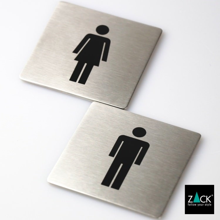 ZACK 50713 INDICI ドイツZACK社製モダンデザインのピクトグラム(男性用トイレ表示板) HL [在庫有り]