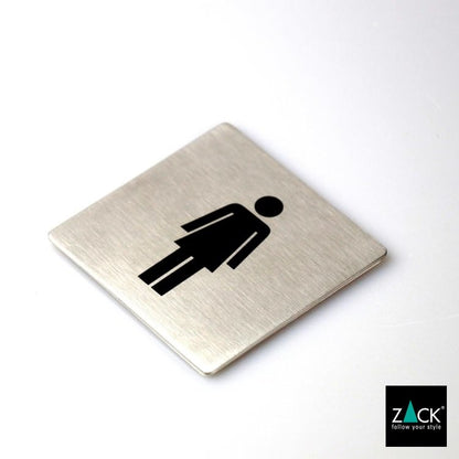 ZACK 50714 INDICI ドイツZACK社製モダンデザインのピクトグラム(女性用トイレ表示板) HL [在庫有り]