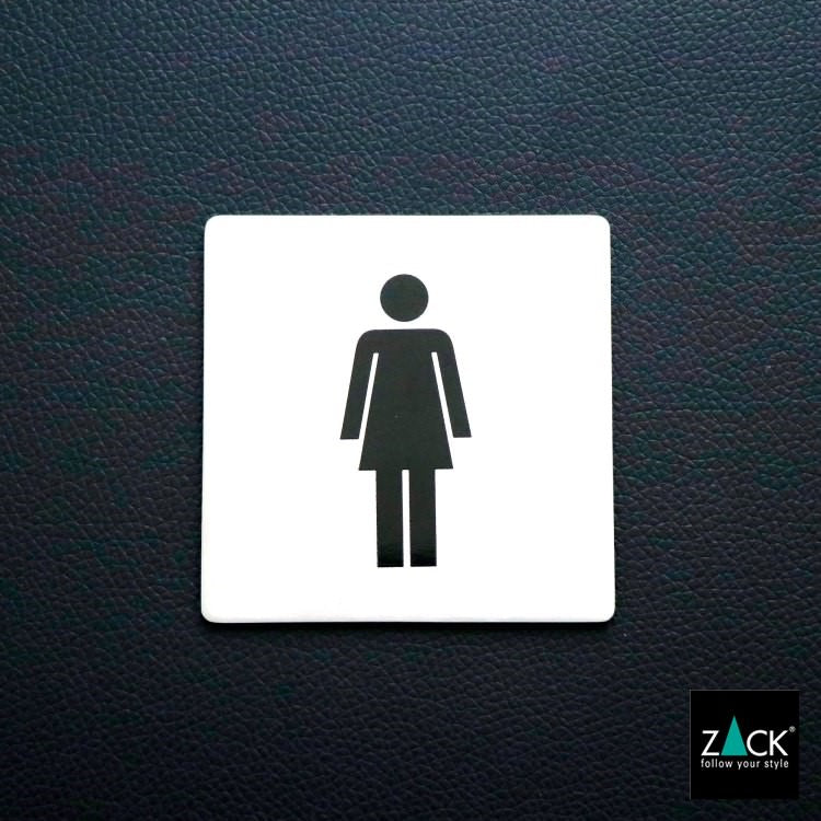 ZACK 50714 INDICI ドイツZACK社製モダンデザインのピクトグラム(女性用トイレ表示板) HL [在庫有り]