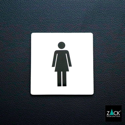 ZACK 50714 INDICI ドイツZACK社製モダンデザインのピクトグラム(女性用トイレ表示板) HL [在庫有り]