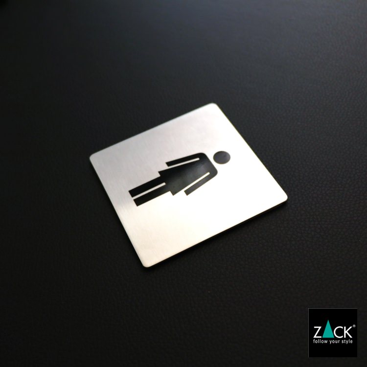 ZACK 50714 INDICI ドイツZACK社製モダンデザインのピクトグラム(女性用トイレ表示板) HL [在庫有り]