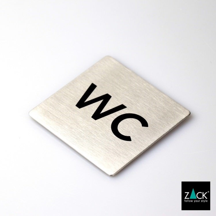 ZACK 50715 INDICI ドイツZACK社製モダンデザインのピクトグラム (トイレ表示板WC) HL [在庫有り] H2-5