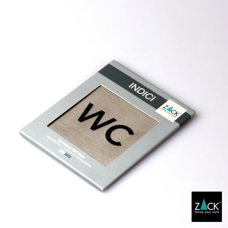 ZACK 50715 INDICI ドイツZACK社製モダンデザインのピクトグラム (トイレ表示板WC) HL [在庫有り] H2-5