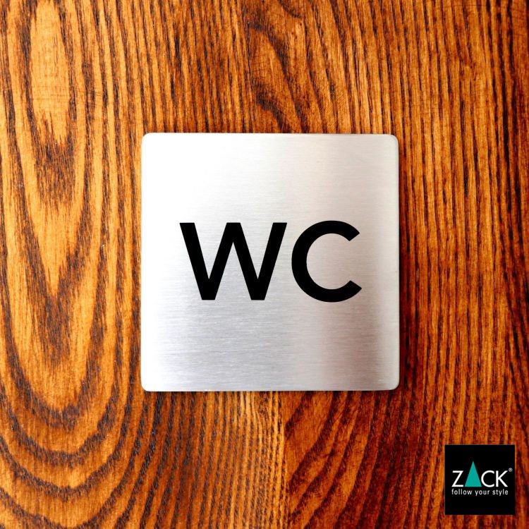 ZACK 50715 INDICI ドイツZACK社製モダンデザインのピクトグラム (トイレ表示板WC) HL [在庫有り] H2-5