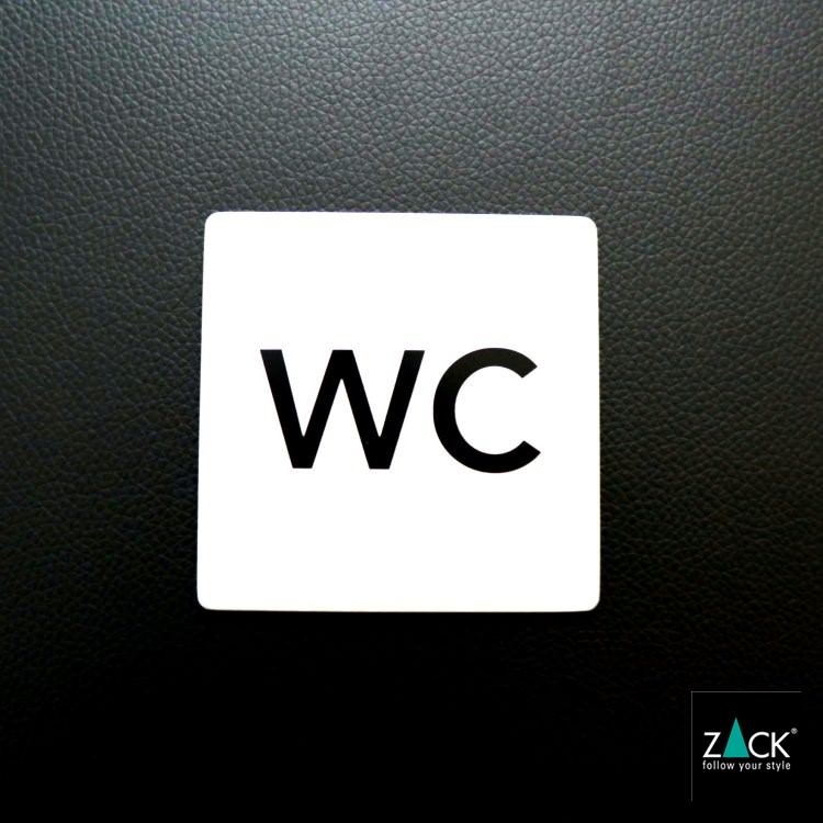 ZACK 50715 INDICI ドイツZACK社製モダンデザインのピクトグラム (トイレ表示板WC) HL [在庫有り] H2-5