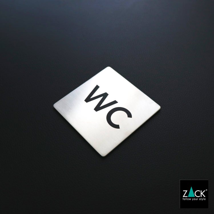 ZACK 50715 INDICI ドイツZACK社製モダンデザインのピクトグラム (トイレ表示板WC) HL [在庫有り] H2-5