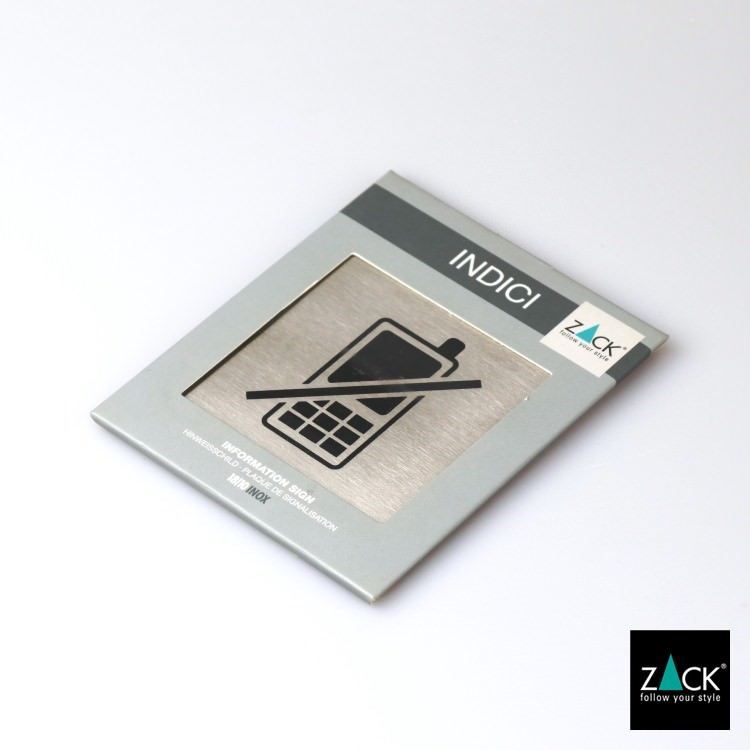 ZACK 50717 INDICI ドイツZACK社製モダンデザインのピクトグラム (携帯電話禁止エリア) HL [在庫有り]