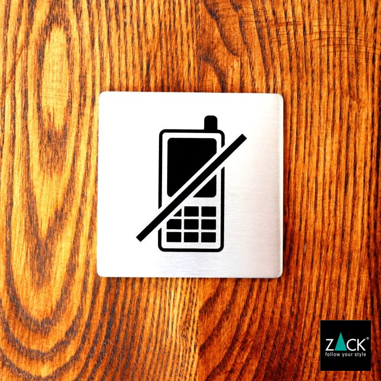 ZACK 50717 INDICI ドイツZACK社製モダンデザインのピクトグラム (携帯電話禁止エリア) HL [在庫有り]