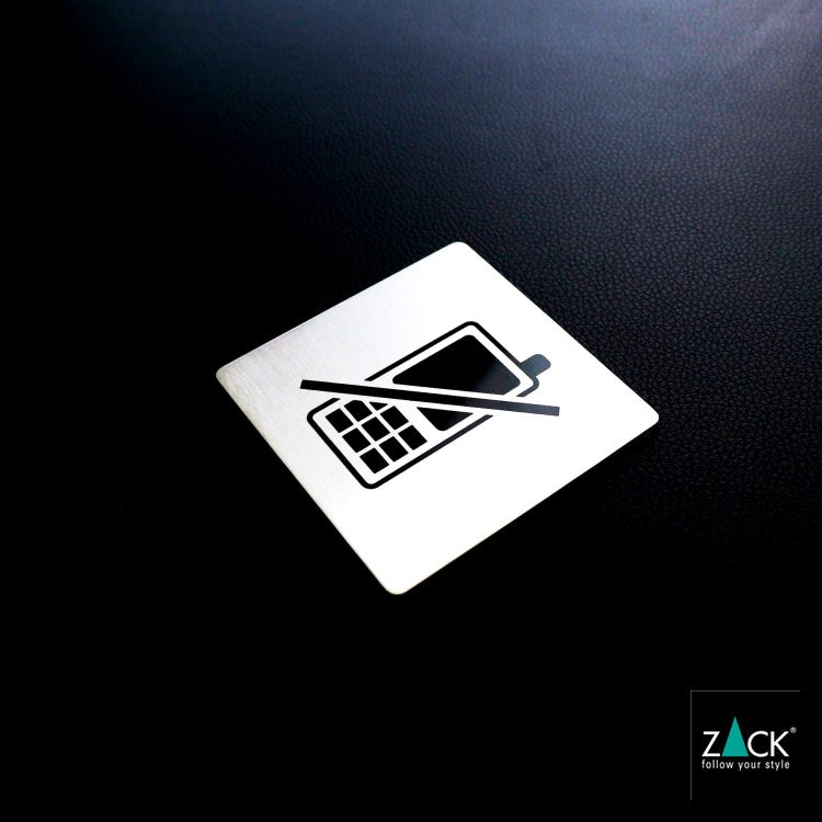 ZACK 50717 INDICI ドイツZACK社製モダンデザインのピクトグラム (携帯電話禁止エリア) HL [在庫有り]