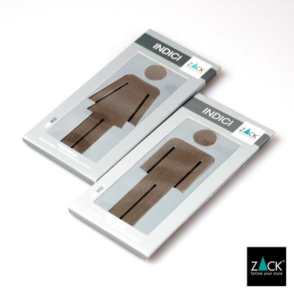 ZACK 50724S INDICI ドイツZACK社製モダンデザインのトイレ用ドアシンボル(男女セット) HL [在庫有り]