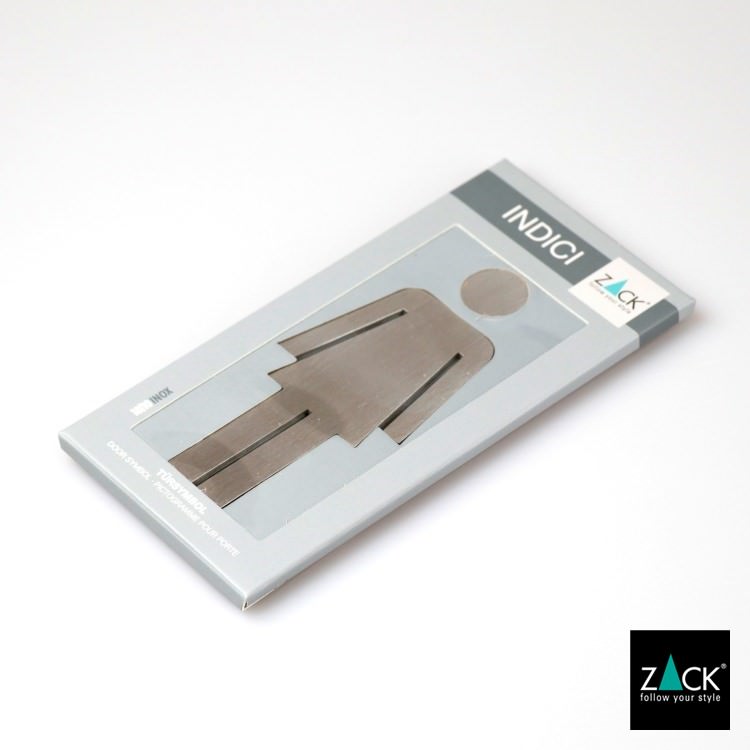 ZACK 50724f INDICI ドイツZACK社製モダンデザインの女子トイレ用ドアシンボル HL [在庫有り]