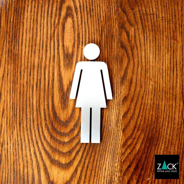 ZACK 50724f INDICI ドイツZACK社製モダンデザインの女子トイレ用ドアシンボル HL [在庫有り]