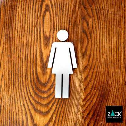 ZACK 50724f INDICI ドイツZACK社製モダンデザインの女子トイレ用ドアシンボル HL [在庫有り]