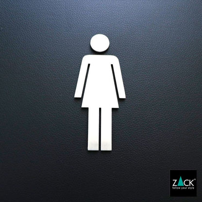 ZACK 50724f INDICI ドイツZACK社製モダンデザインの女子トイレ用ドアシンボル HL [在庫有り]