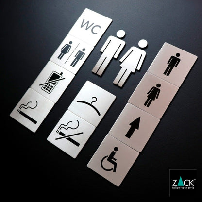 ZACK 50724f INDICI ドイツZACK社製モダンデザインの女子トイレ用ドアシンボル HL [在庫有り]