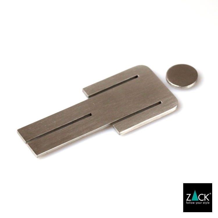 ZACK 50724m INDICI ドイツZACK社製モダンデザインの男子トイレ用ドアシンボル HL [在庫有り]