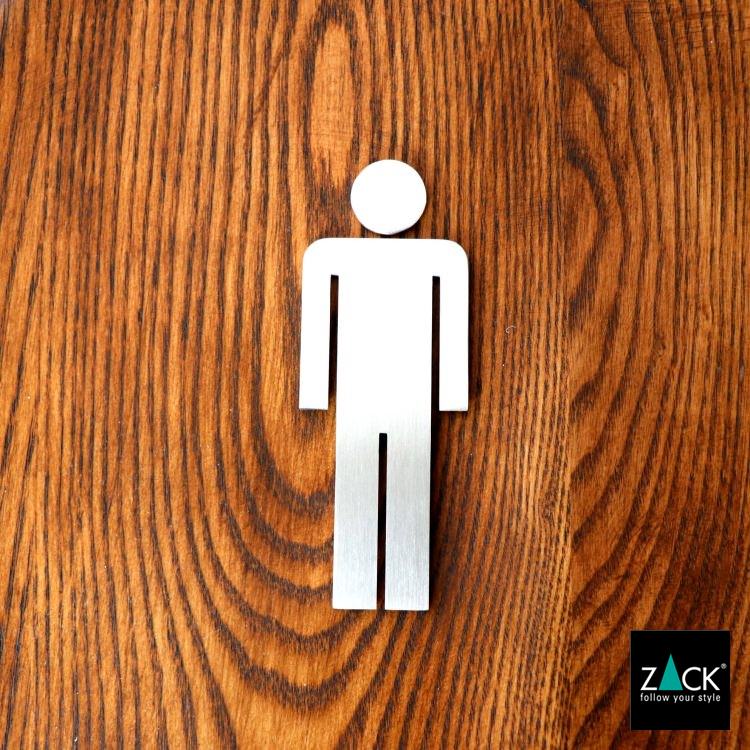 ZACK 50724m INDICI ドイツZACK社製モダンデザインの男子トイレ用ドアシンボル HL [在庫有り]