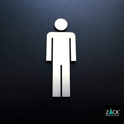 ZACK 50724m INDICI ドイツZACK社製モダンデザインの男子トイレ用ドアシンボル HL [在庫有り]