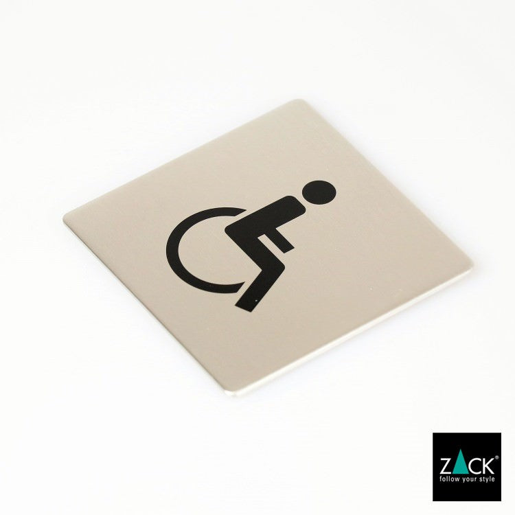 ZACK 50725 INDICI ドイツZACK社製モダンデザインのピクトグラム(多目的トイレ表示板) HL [在庫有り] H2-13