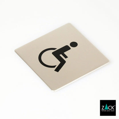 ZACK 50725 INDICI ドイツZACK社製モダンデザインのピクトグラム(多目的トイレ表示板) HL [在庫有り] H2-13