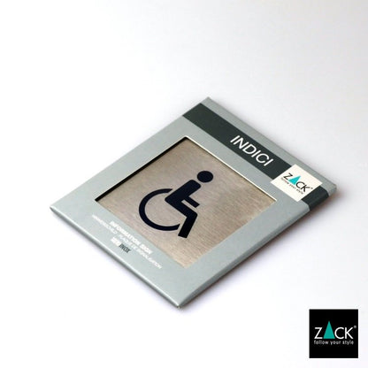 ZACK 50725 INDICI ドイツZACK社製モダンデザインのピクトグラム(多目的トイレ表示板) HL [在庫有り] H2-13