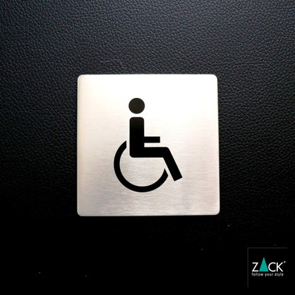 ZACK 50725 INDICI ドイツZACK社製モダンデザインのピクトグラム(多目的トイレ表示板) HL [在庫有り] H2-13
