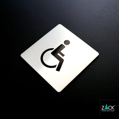 ZACK 50725 INDICI ドイツZACK社製モダンデザインのピクトグラム(多目的トイレ表示板) HL [在庫有り] H2-13