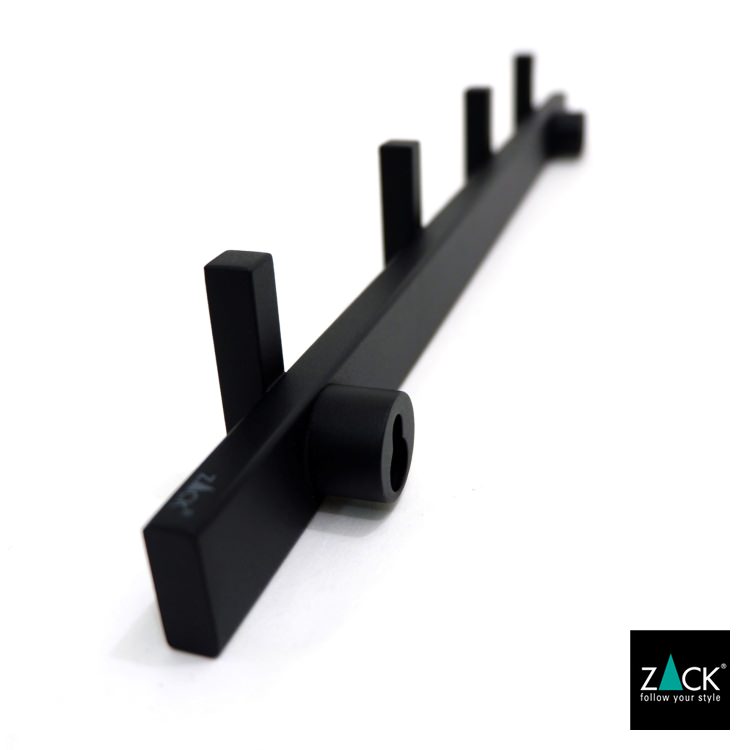 ZACK 50734 CADORE ドイツZACK社製モダンデザインのコートフックレール マットブラック 壁付けタイプ DIY [在庫有り]