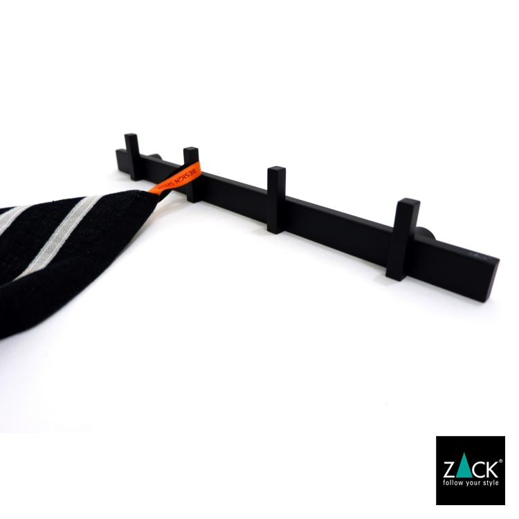 ZACK 50734 CADORE ドイツZACK社製モダンデザインのコートフックレール マットブラック 壁付けタイプ DIY [在庫有り]