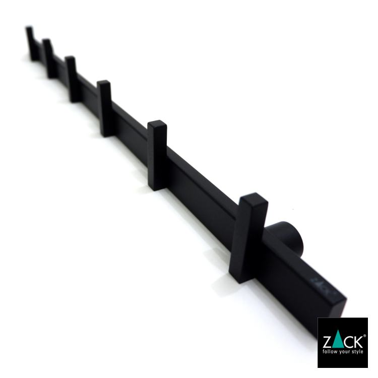 ZACK 50735 CADORE ドイツZACK社製モダンデザインのコートフックレール マットブラック 壁付けタイプ DIY [在庫有り]