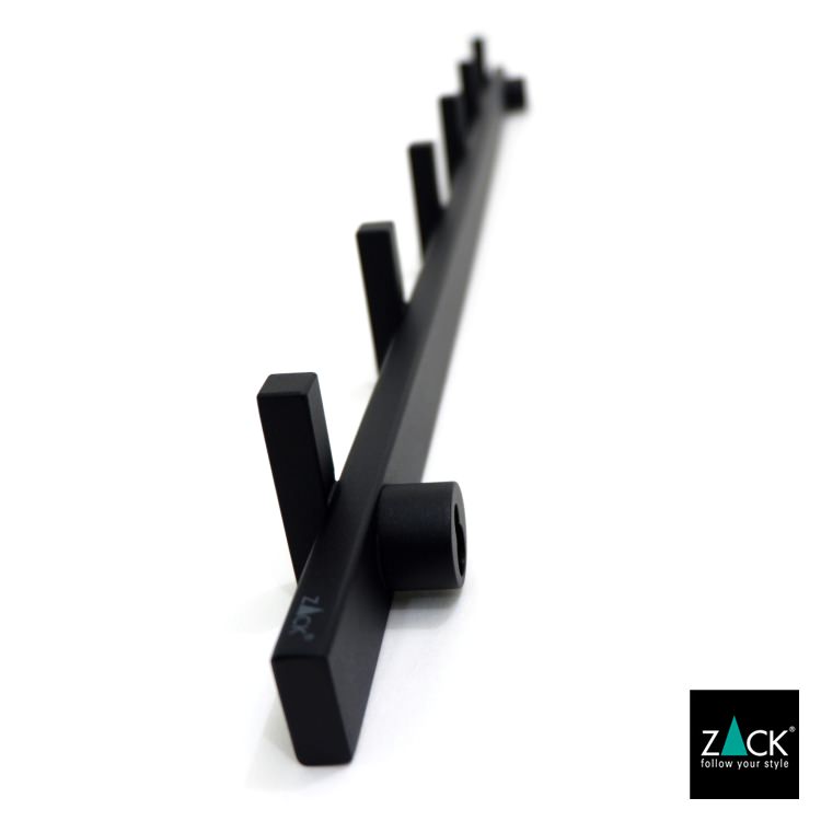 ZACK 50735 CADORE ドイツZACK社製モダンデザインのコートフックレール マットブラック 壁付けタイプ DIY [在庫有り]