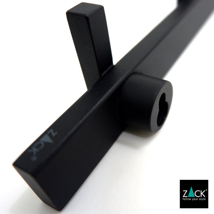 ZACK 50735 CADORE ドイツZACK社製モダンデザインのコートフックレール マットブラック 壁付けタイプ DIY [在庫有り]